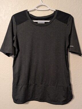 Columbia Omni-wick Women's Grey Short Sleeve Active Top, Size S